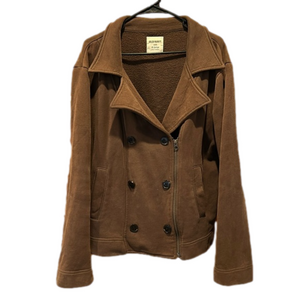 Old Navy Brown Double-Breasted Pea Coat